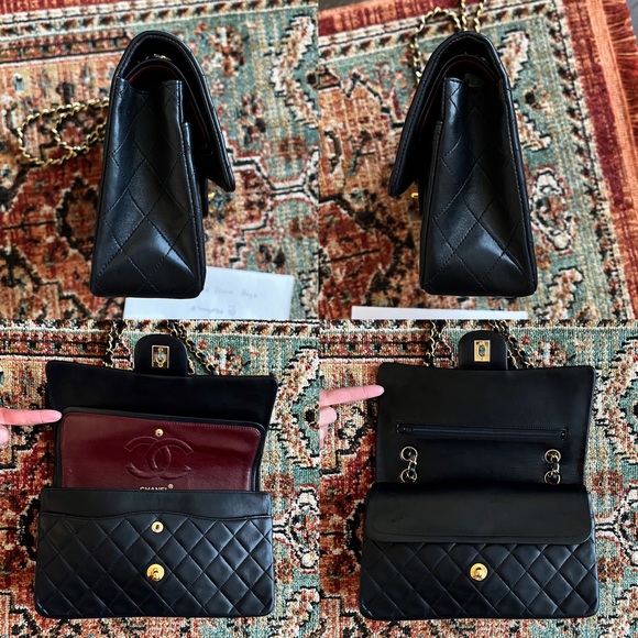 SOLD**Chanel Classic Vintage Medium Black Double Flap Bag - Picture 5 of 10